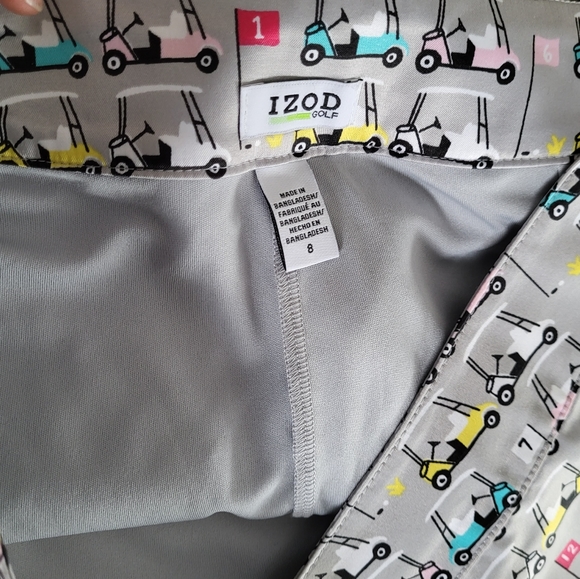 IZOD Size 8 Skort Skirt Grey - Picture 5 of 5
